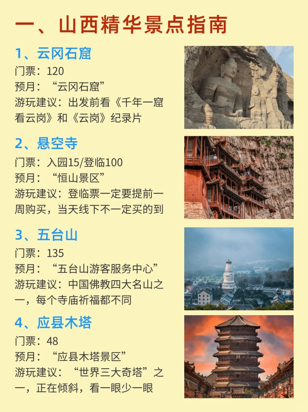 刚山西回来，送给10-11月准备去山西的宝子