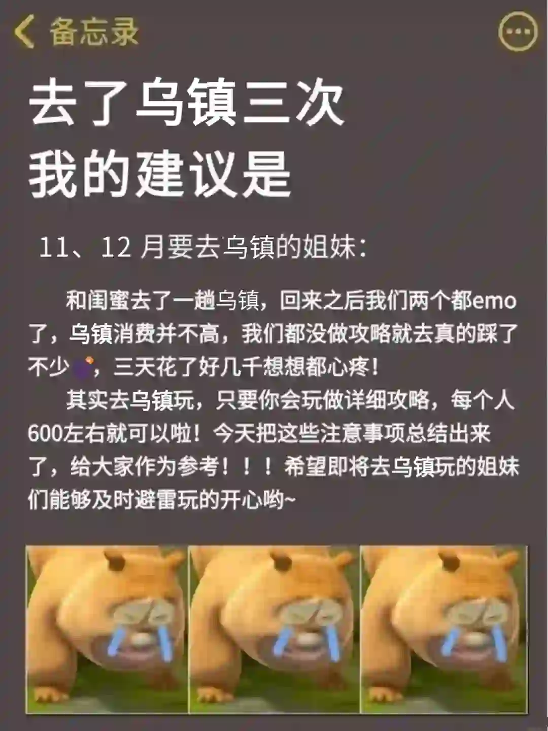 写给11-12月来乌镇的姐妹👭超全避雷攻略