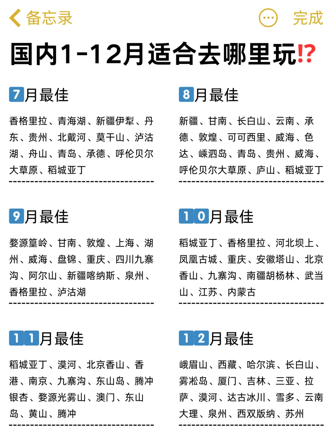 人生旅行清单📄目标打卡100个地方!!