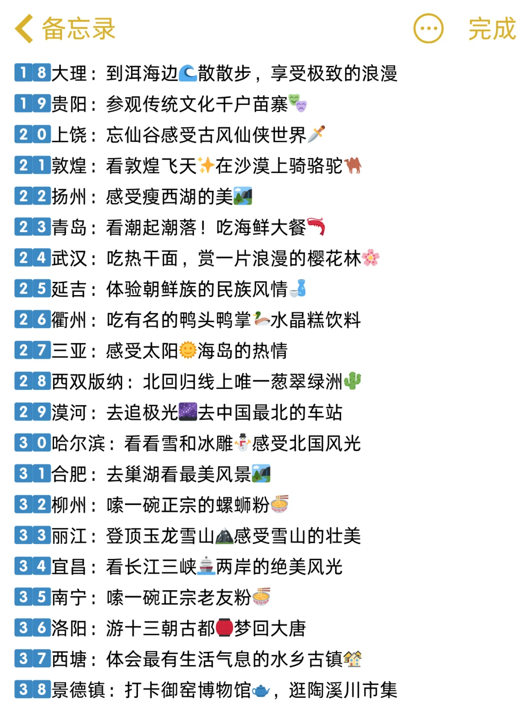 人生旅行清单📄目标打卡100个地方!!