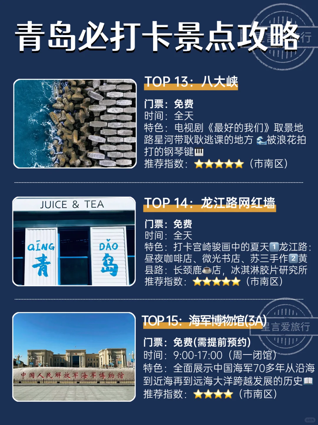 青岛75个景点介绍｜文末附旅行文案💙