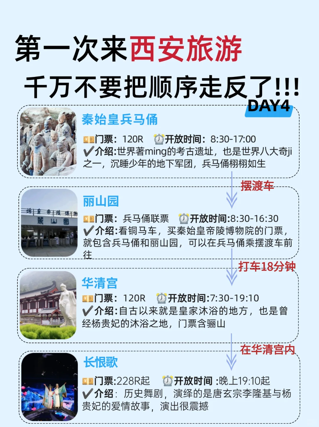 西安旅游 4天3晚保姆级攻略 赶紧码住🐴