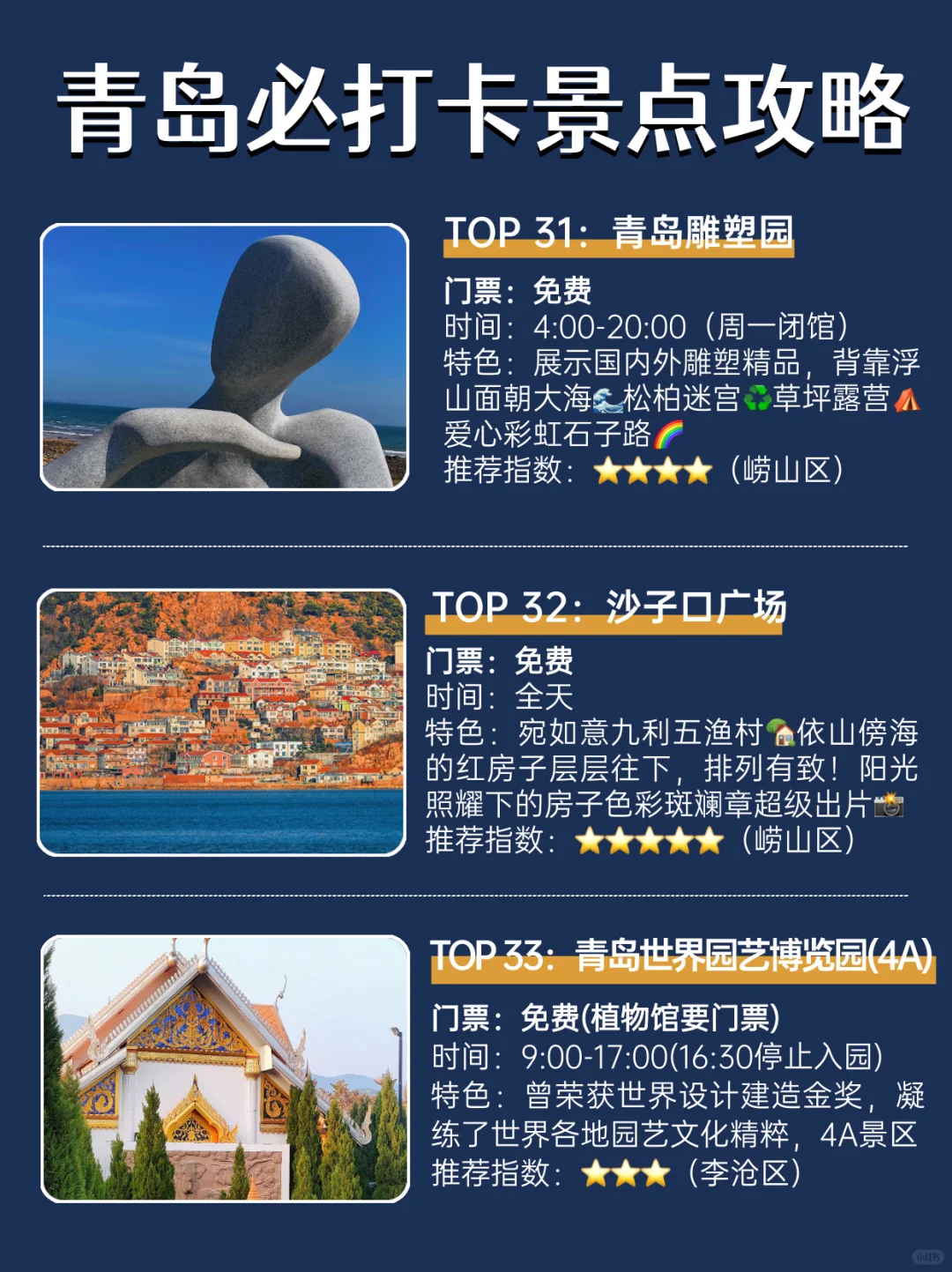 青岛75个景点介绍｜文末附旅行文案💙