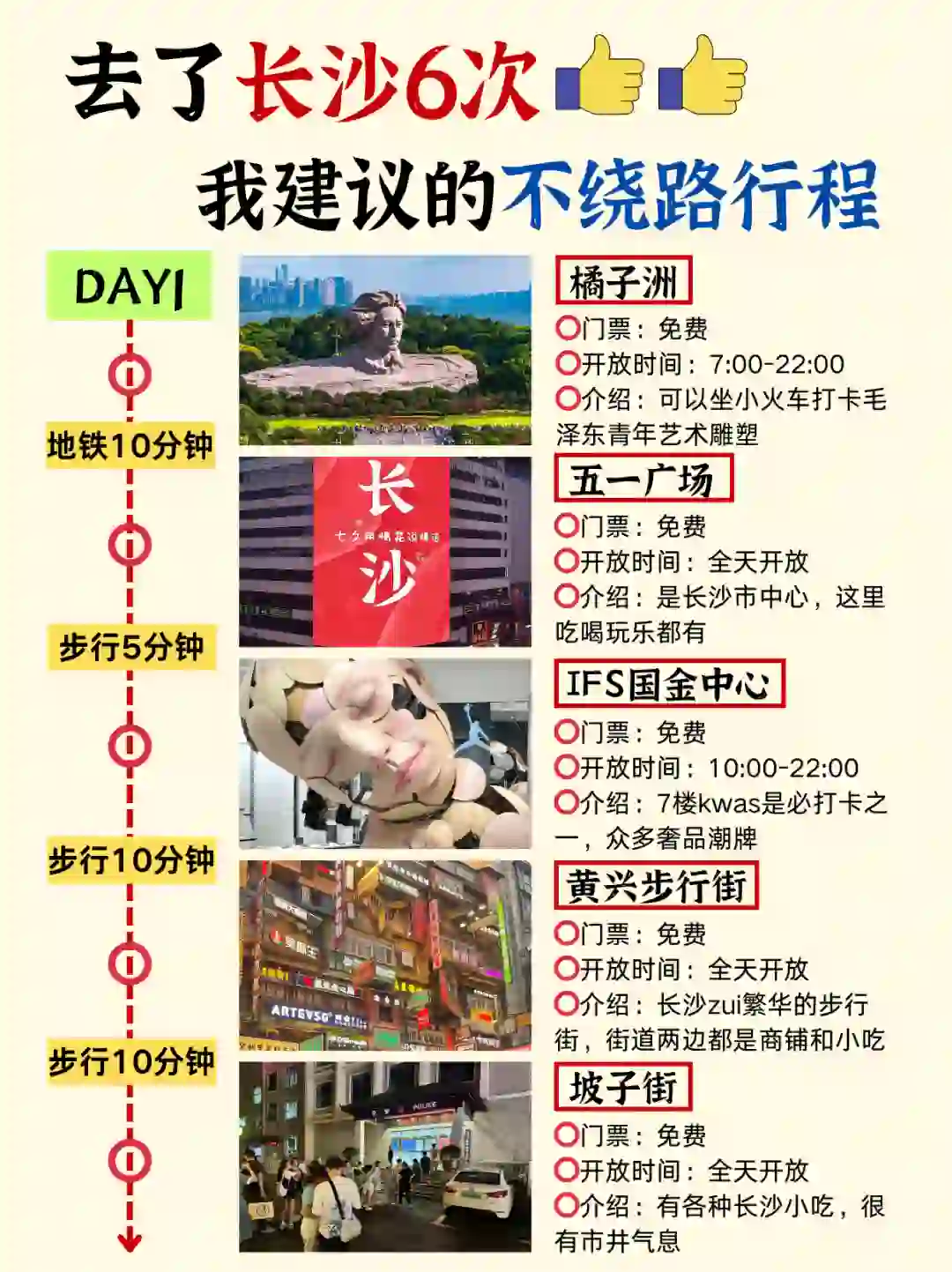 长沙旅游攻略｜3天2晚不绕路包路线➕避坑指南