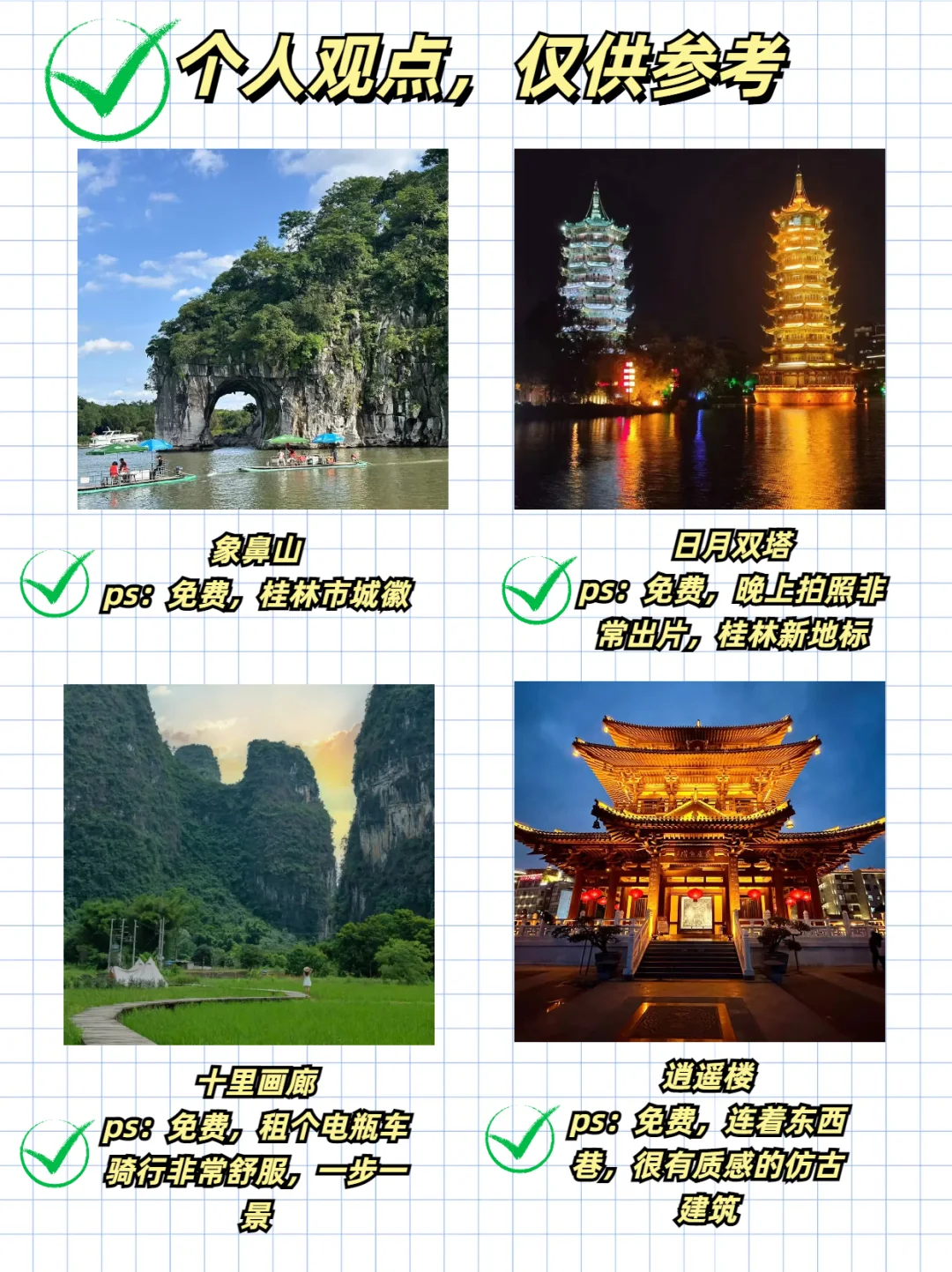 男朋友做的桂林攻略地图，理工男逻辑就是强