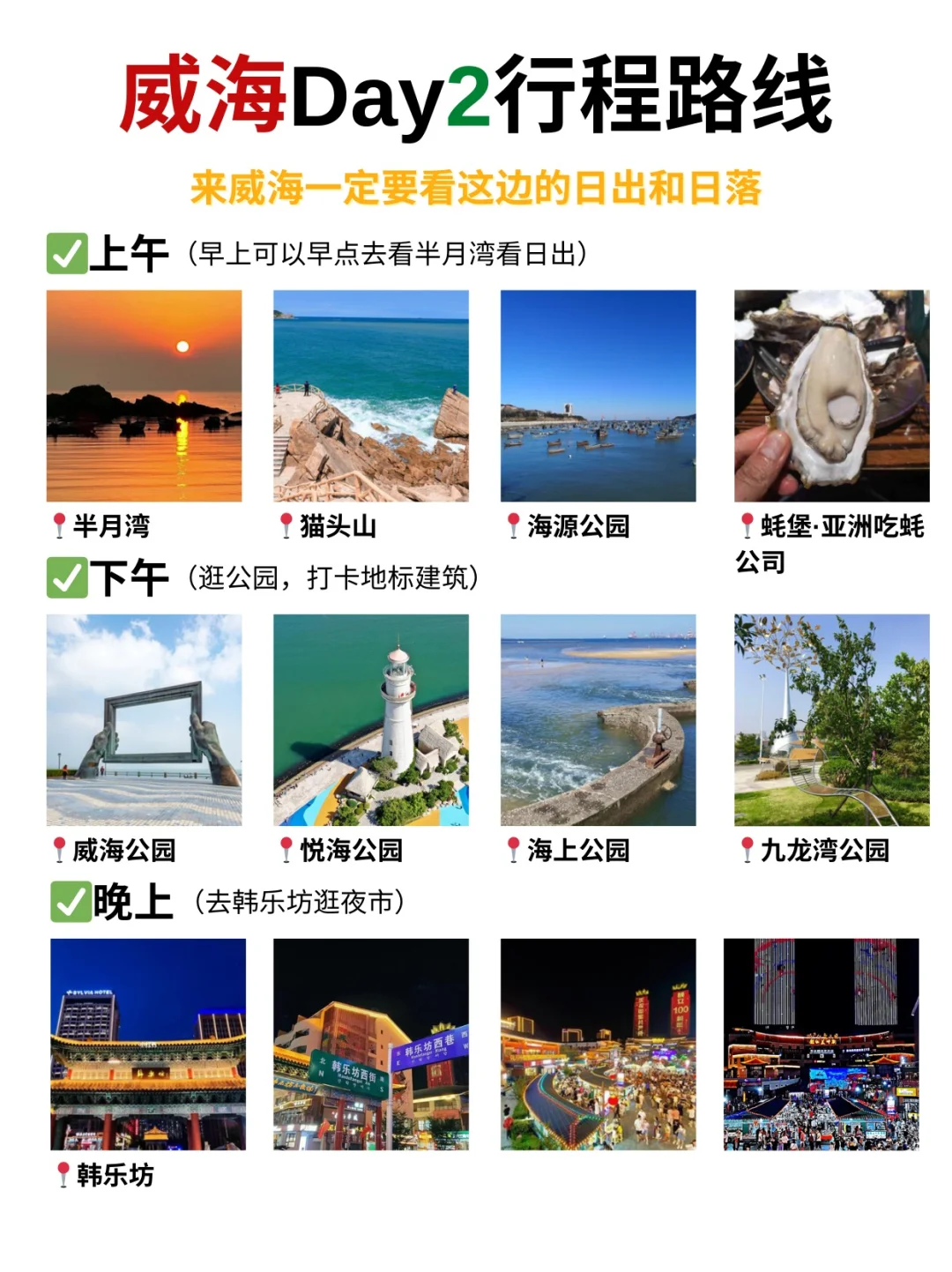 📍刚从威海回来，三天两晚人均1000完全够用