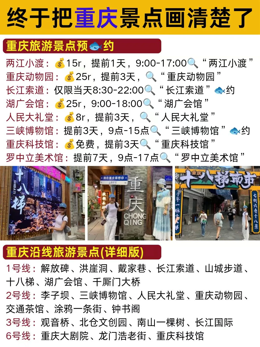 重庆旅游攻略👍重庆景点分布图地图秒懂