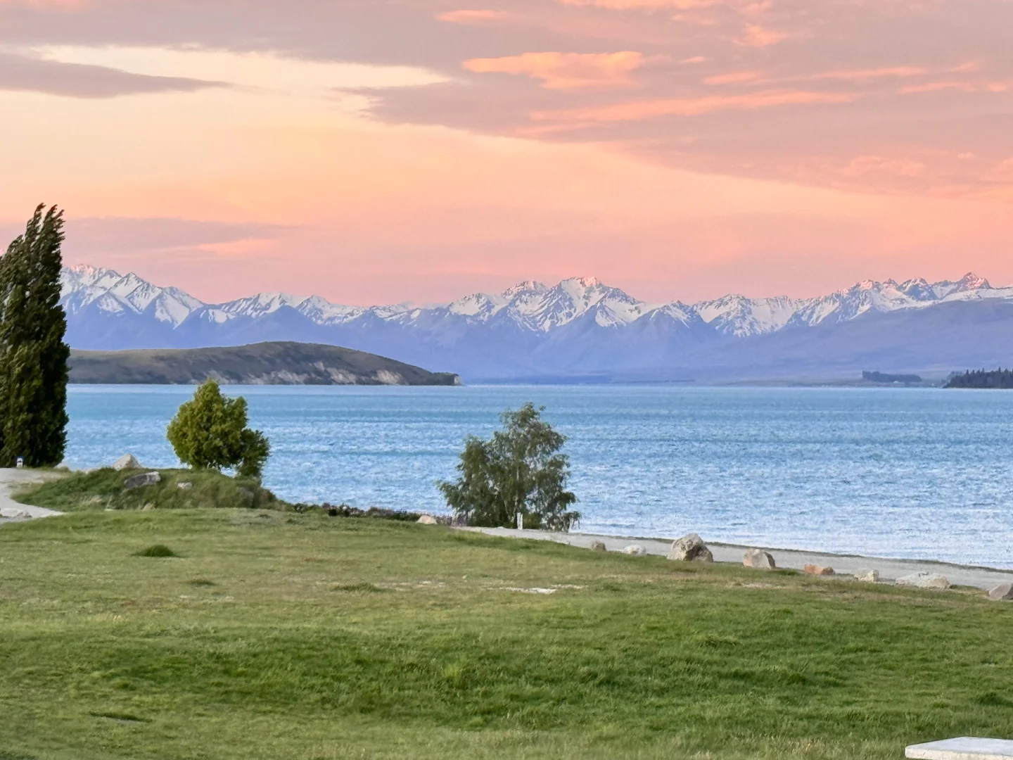 日落金山的tekapo，美的我流泪