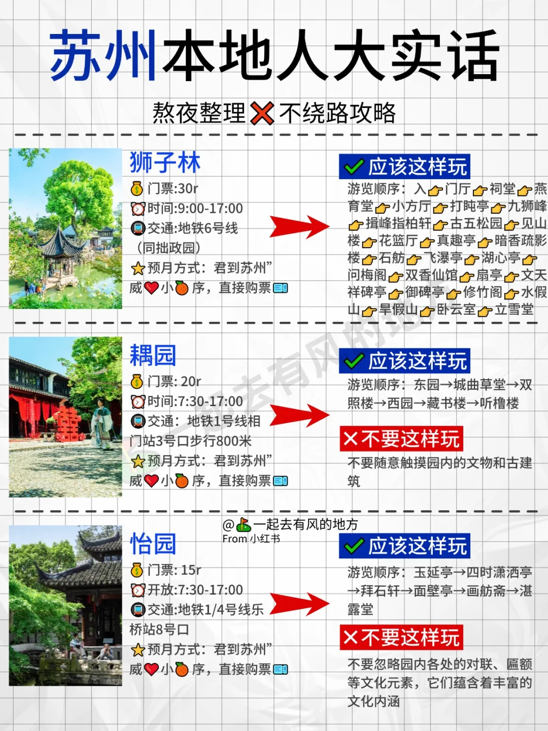 刚从苏州回来，花5h整理的超全攻略，速抄❗