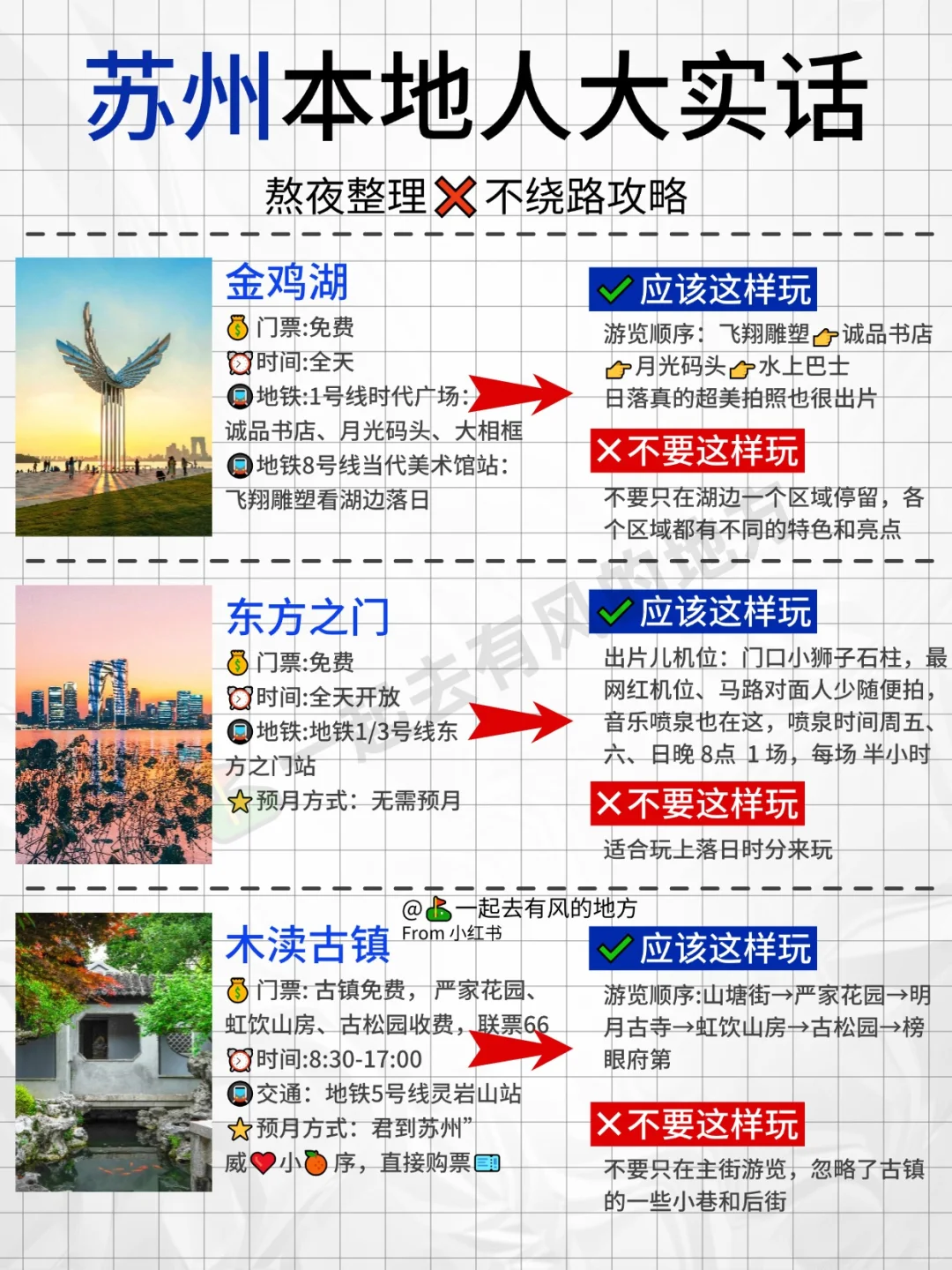 刚从苏州回来，花5h整理的超全攻略，速抄❗