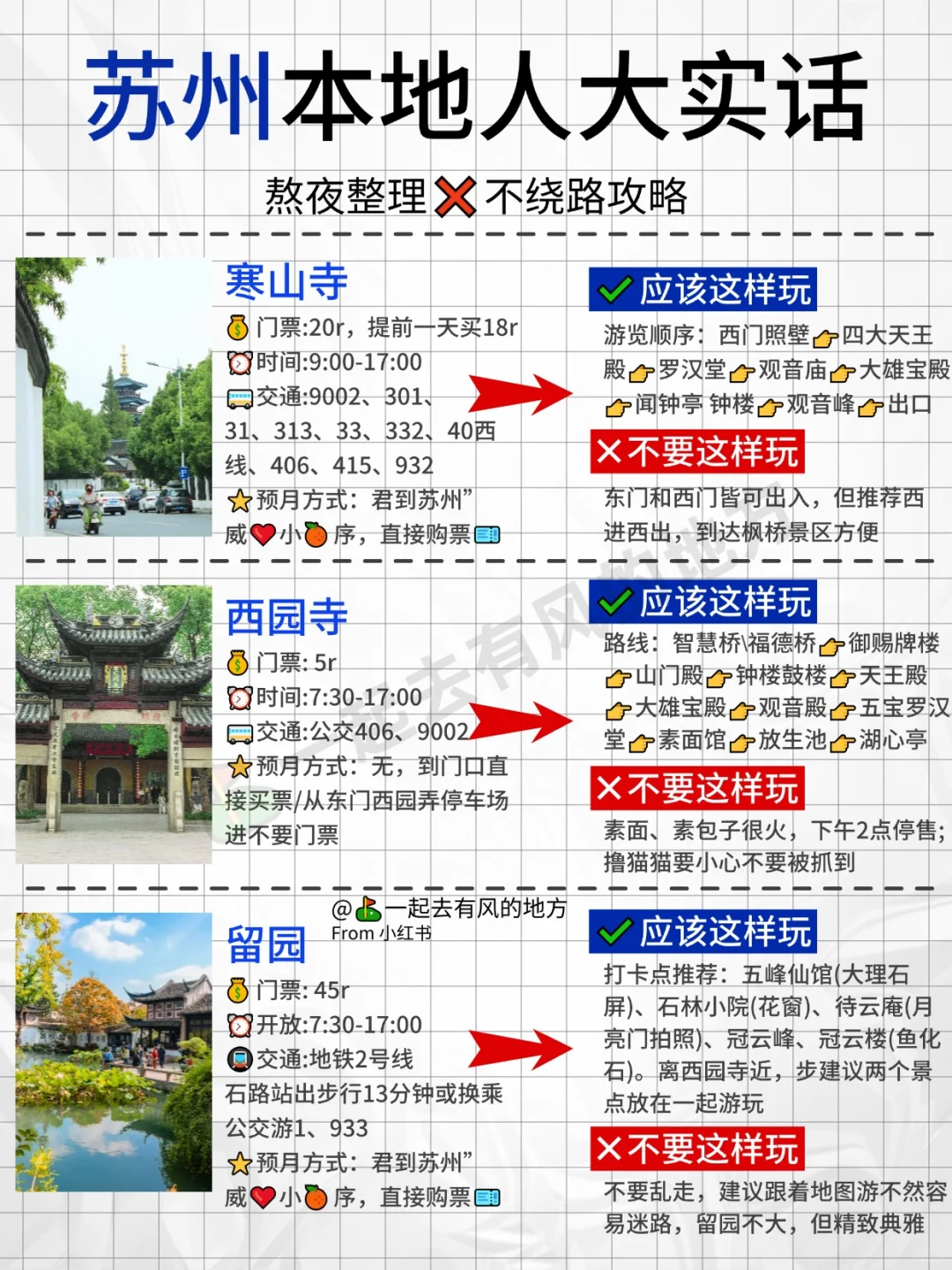 刚从苏州回来，花5h整理的超全攻略，速抄❗