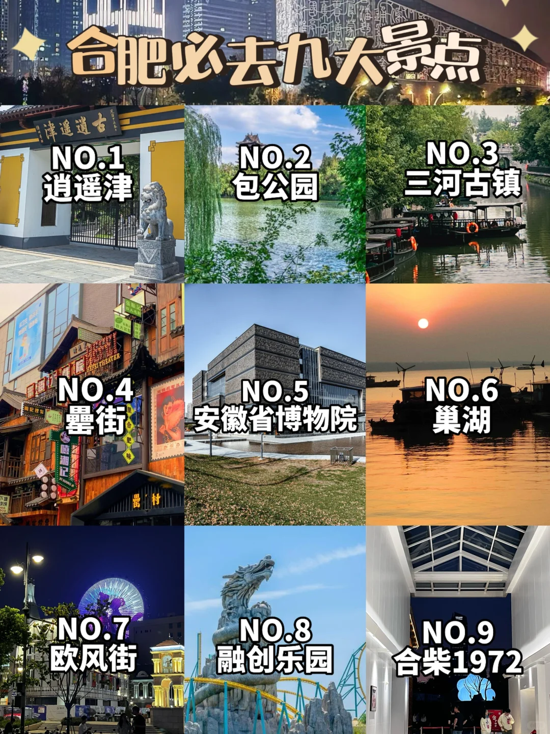 合肥必去9大景点❗️❗️❗️旅游前必看❗️