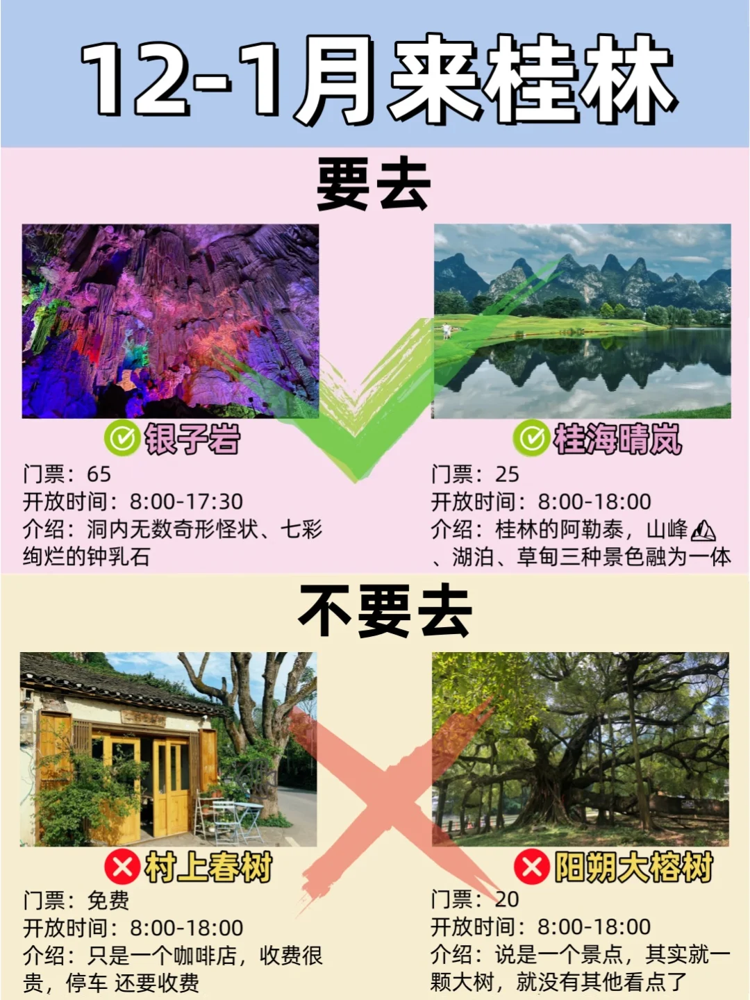12-1月桂林最新攻略🔍要去🆚不要去❗️
