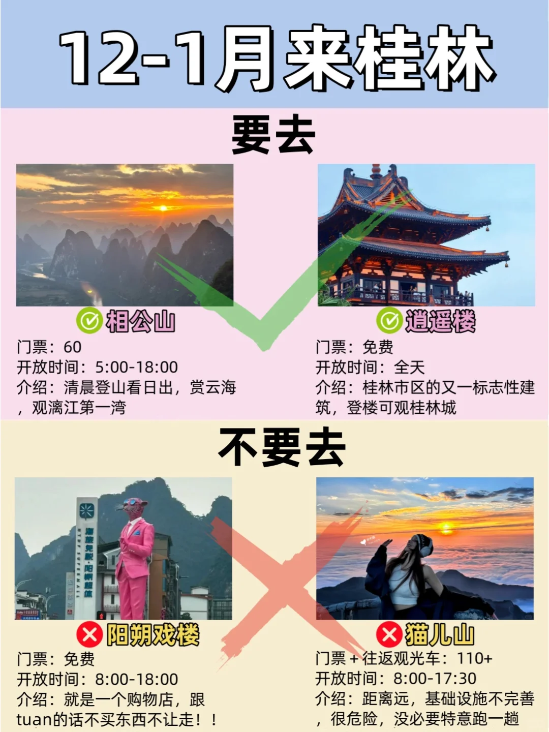 12-1月桂林最新攻略🔍要去🆚不要去❗️