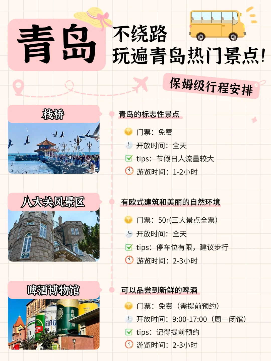 不绕路,玩遍青岛热门景点!!