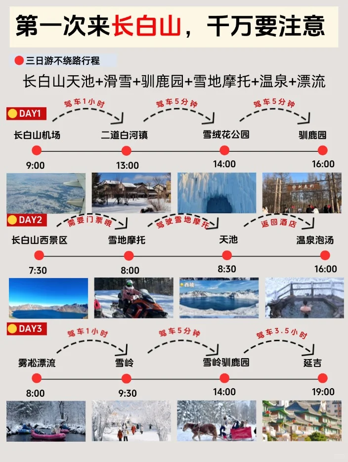 元旦去长白山，三天超详细行程+攻略