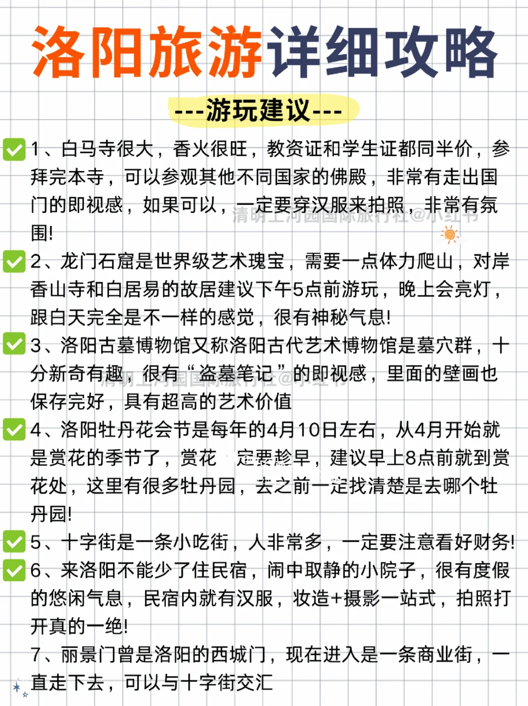 终于熬夜把洛阳景点画清楚了❗️码住不迷路