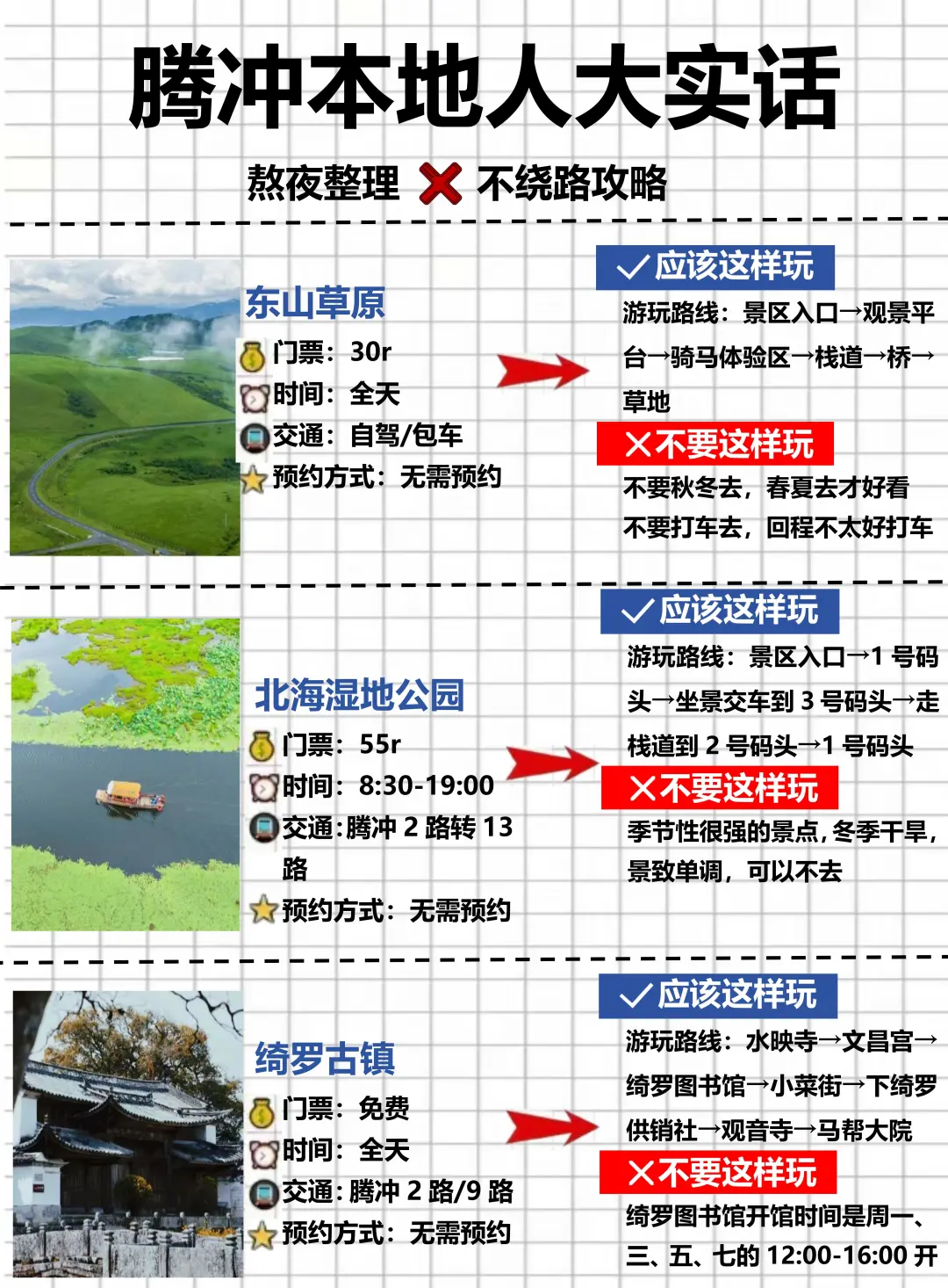 刚从腾冲回来，熬夜整理的超全攻略，速抄❗