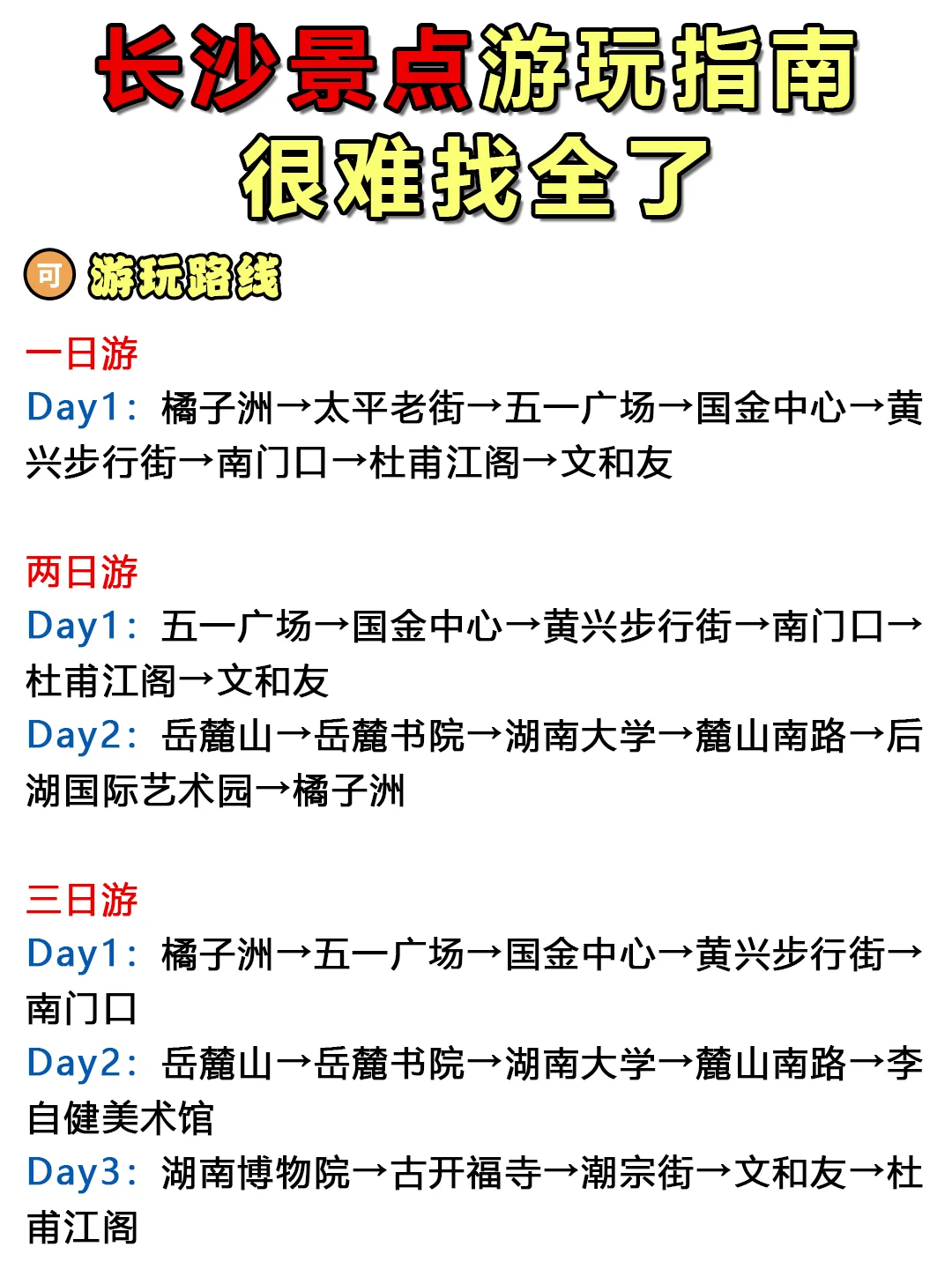 ✅终于有人把长沙景点讲清楚了！放心冲🫡