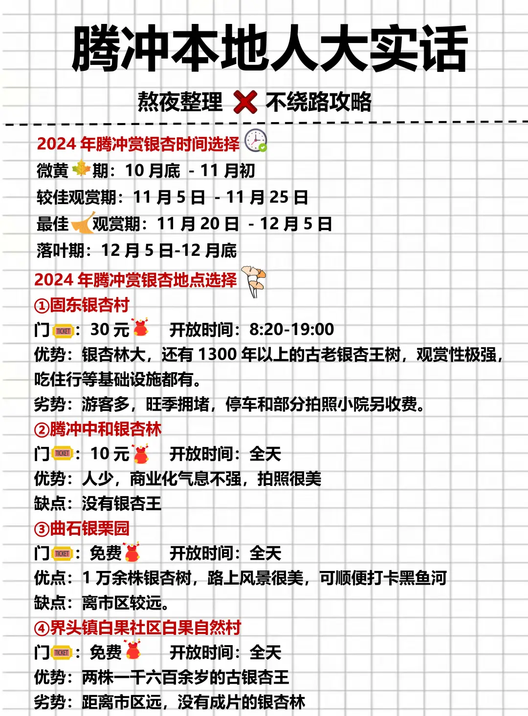 刚从腾冲回来，熬夜整理的超全攻略，速抄❗