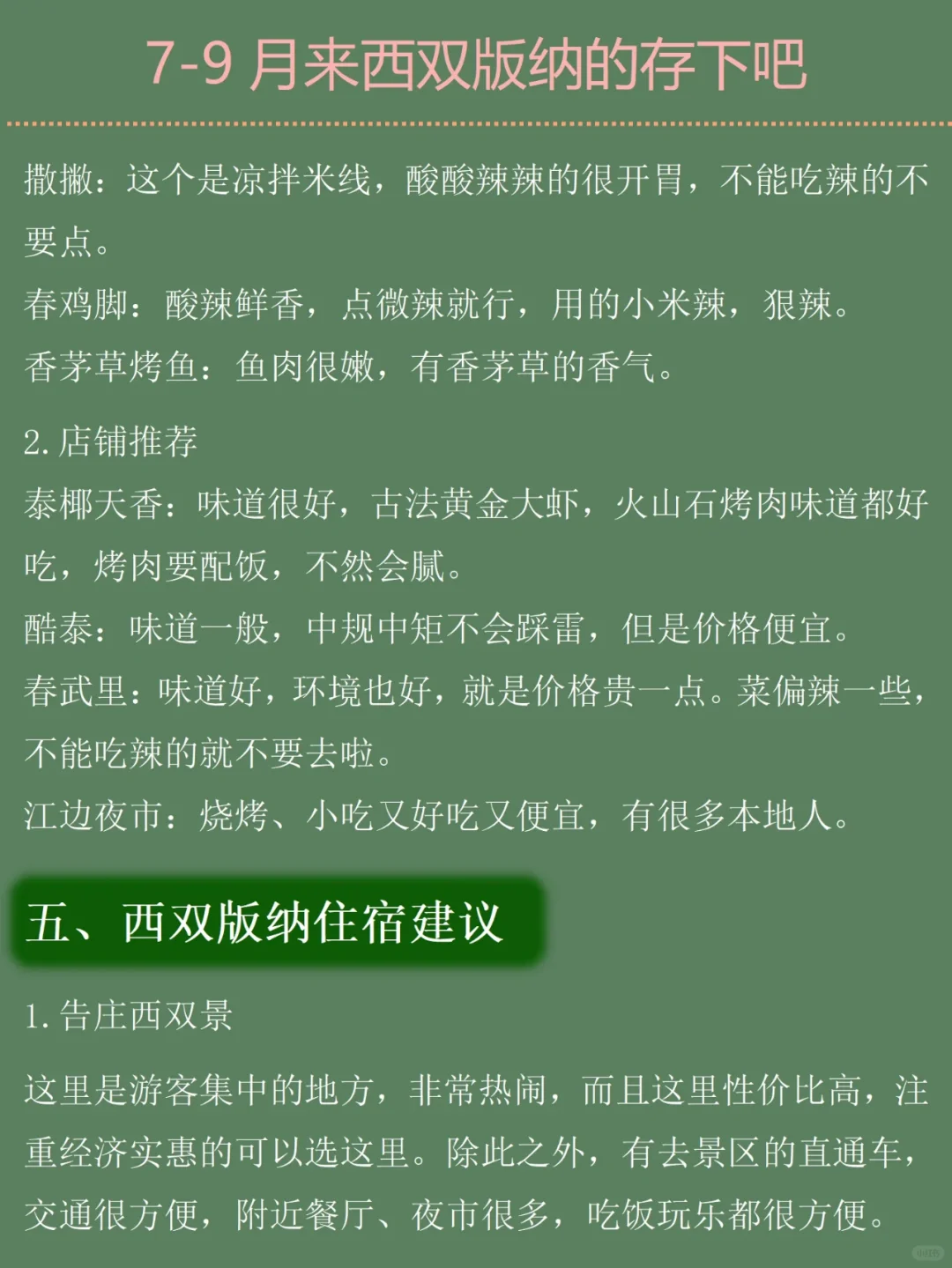西双版纳会惩罚每个不做攻略就去旅游的姐妹