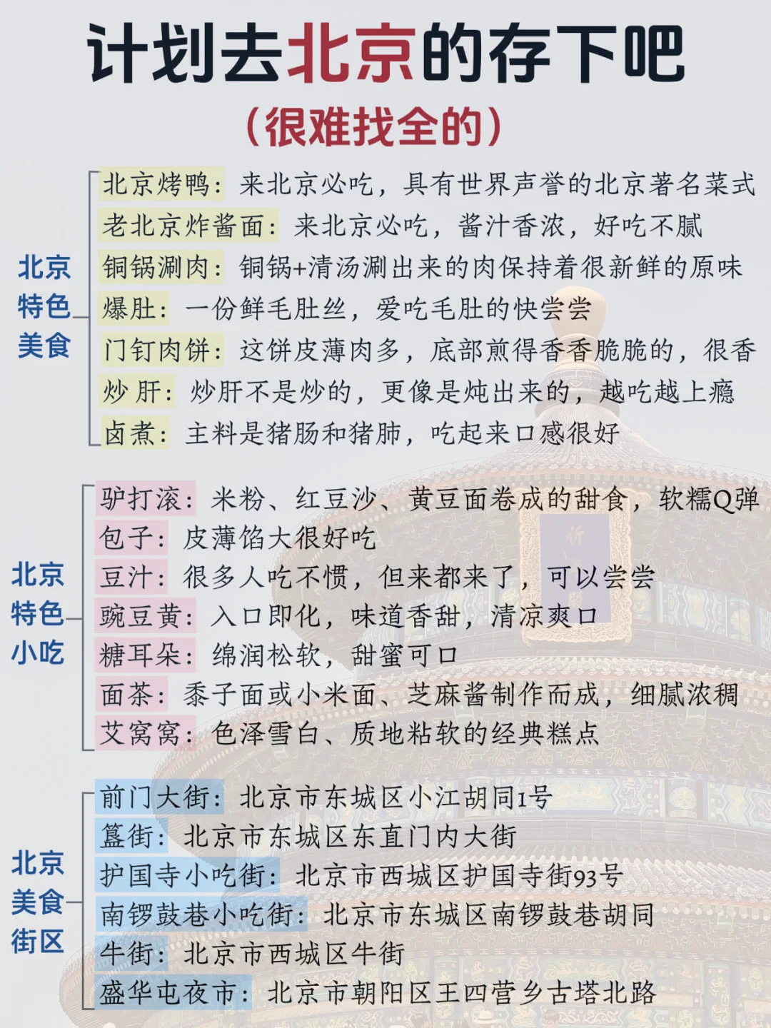听劝🙋12-1月来北京的姐妹赶紧码住(巨全
