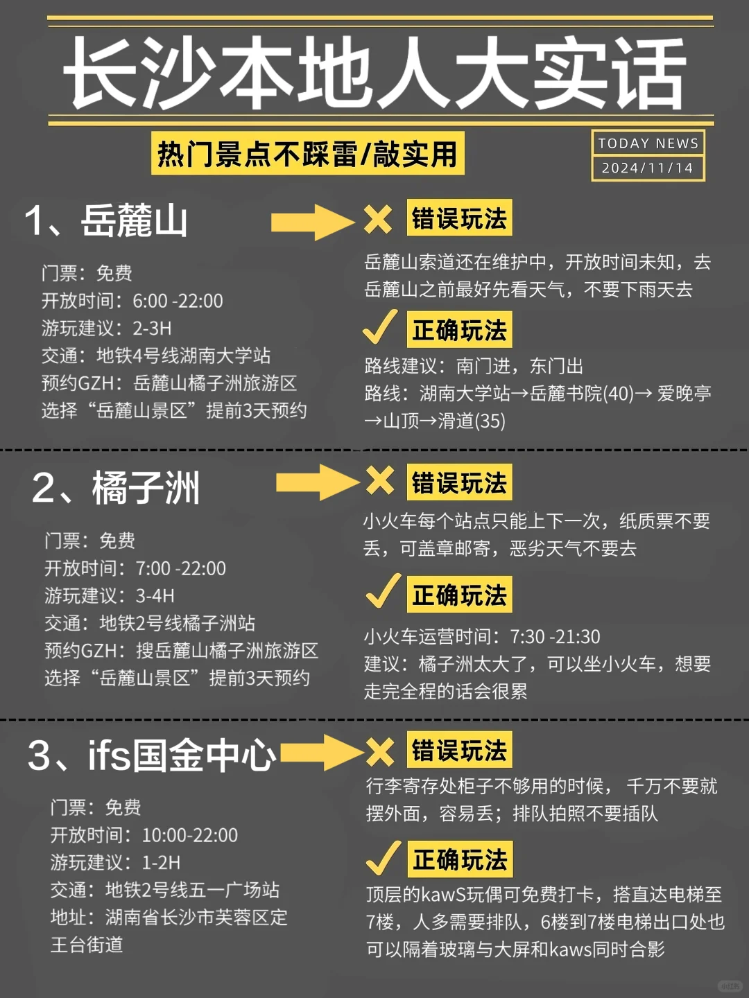 N刷长沙！闺蜜做的攻略已经next level 了！！