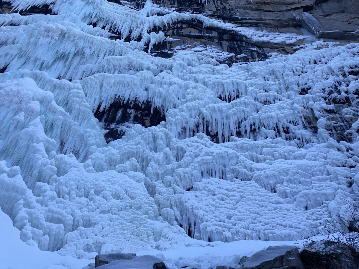 北京蕞大冰瀑已成型,上周探路实拍