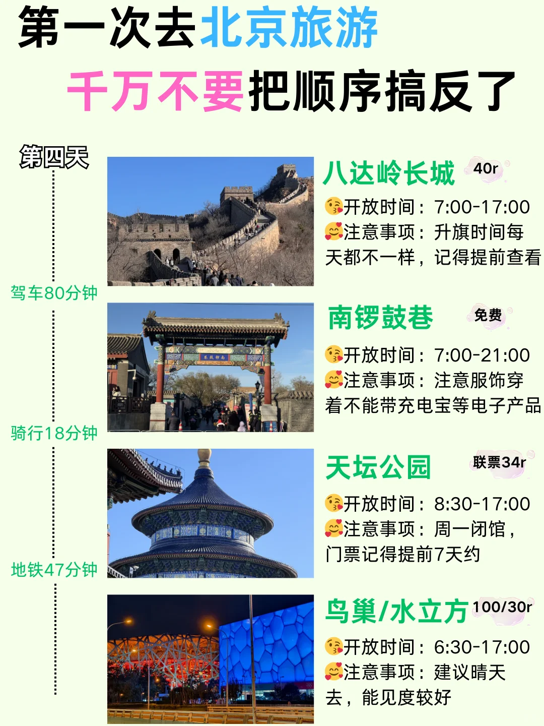 北京旅游攻略❗千万不要把顺序搞反了