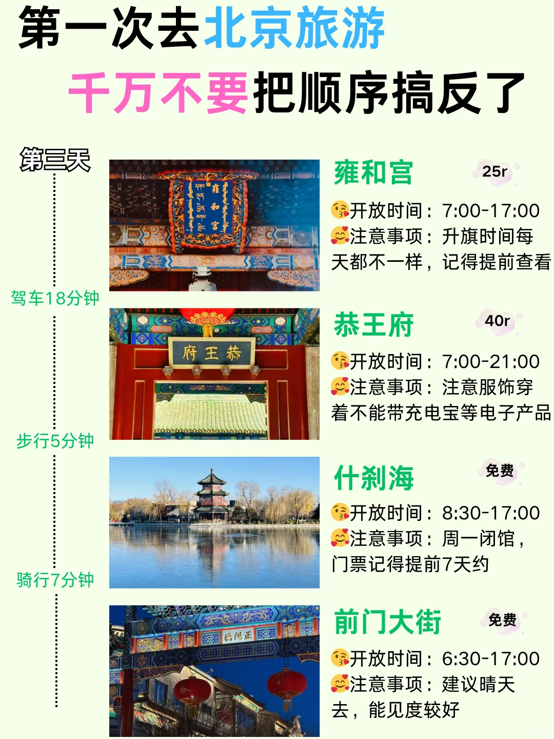 北京旅游攻略❗千万不要把顺序搞反了