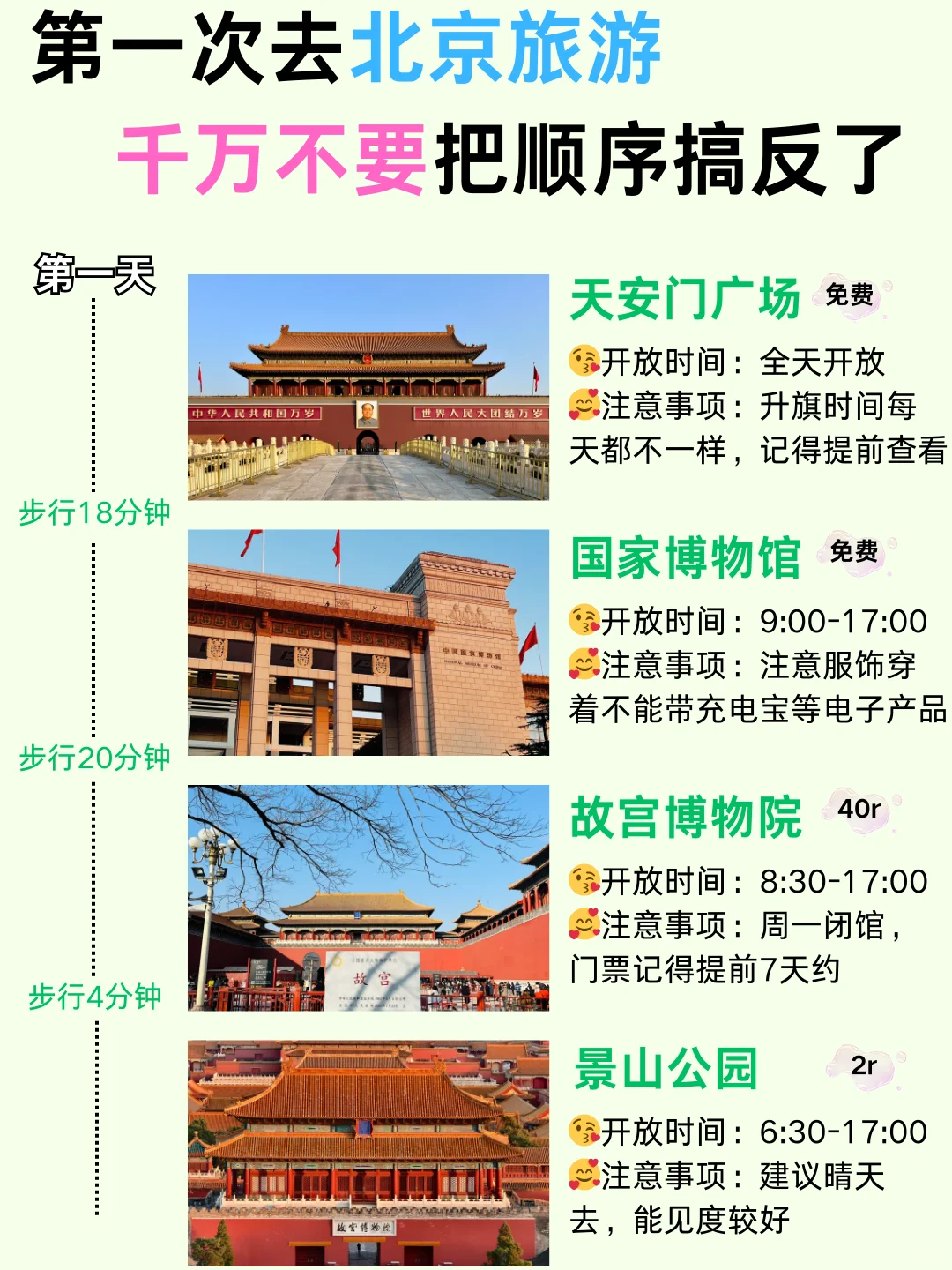 北京旅游攻略❗千万不要把顺序搞反了