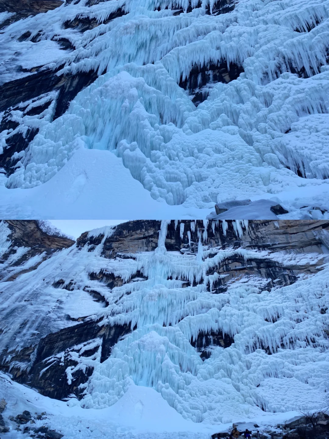 北京蕞大冰瀑已成型,上周探路实拍
