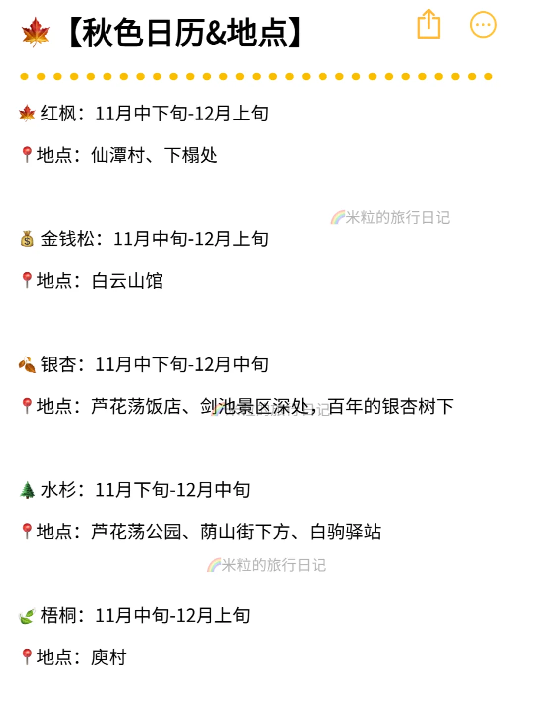 终于找全了莫干山两日游最美秋色打卡点❗