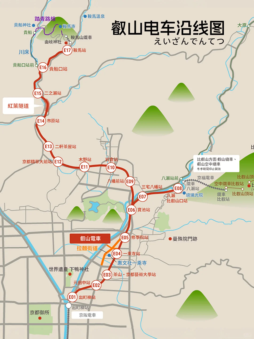 2024京都叡山电车赏枫｜景点路线+交通攻略