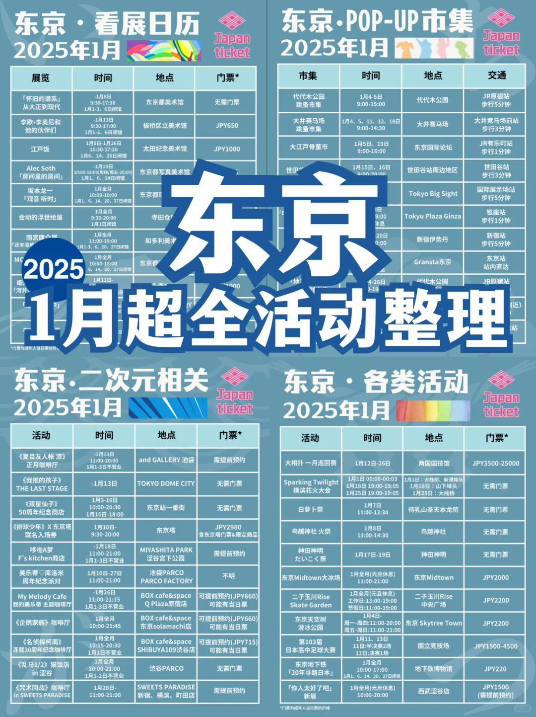 东京旅游攻略·1月看展&新年活动&市集全整理