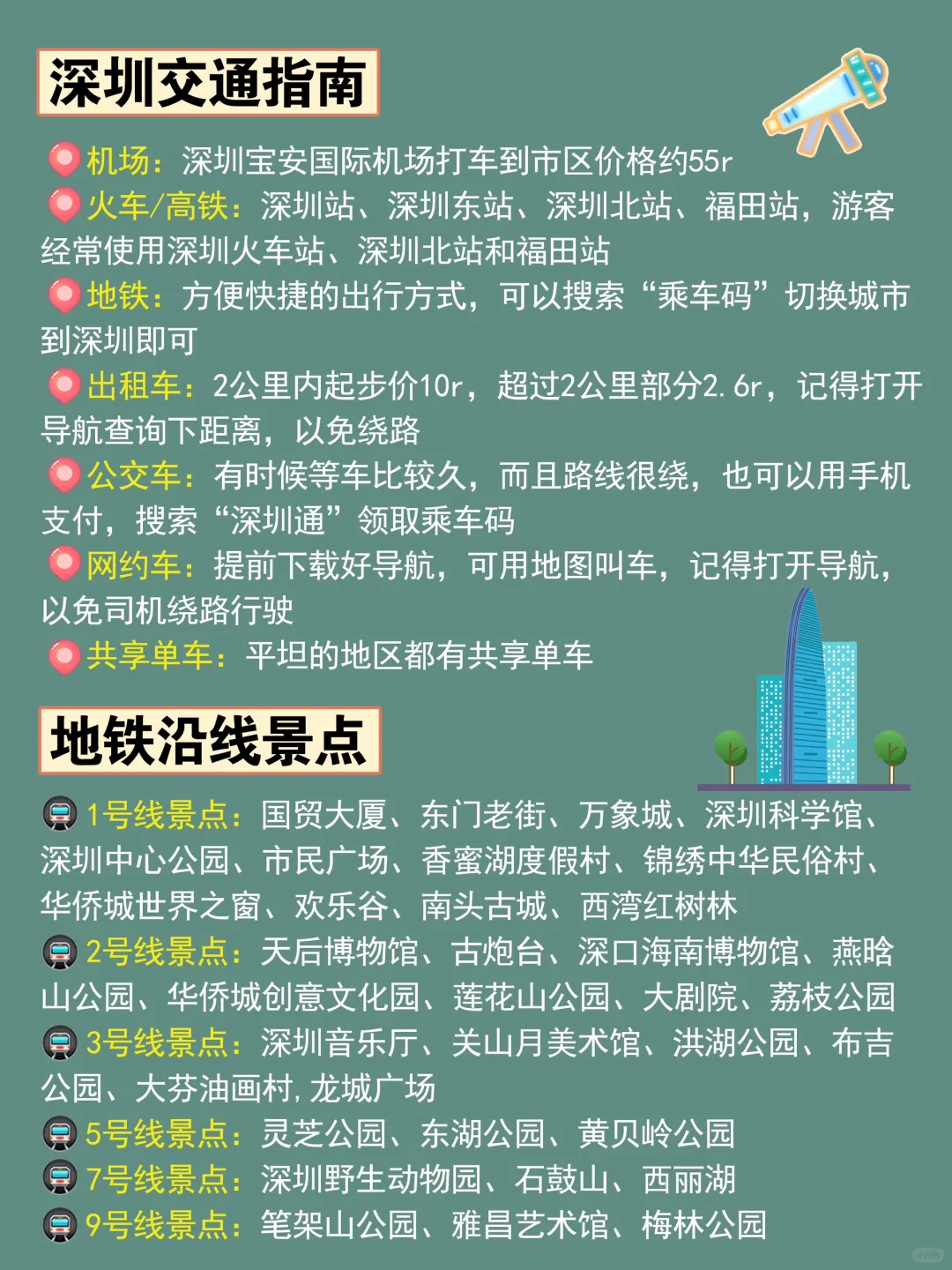 12-2月深圳旅游攻略｜3天2晚不绕路🐎码住