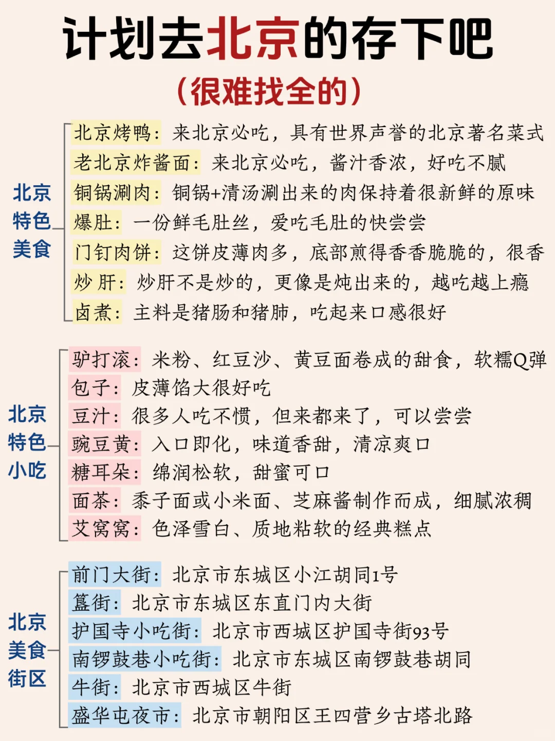 寒假春假要来北京旅游的姐妹👭,提前参考!