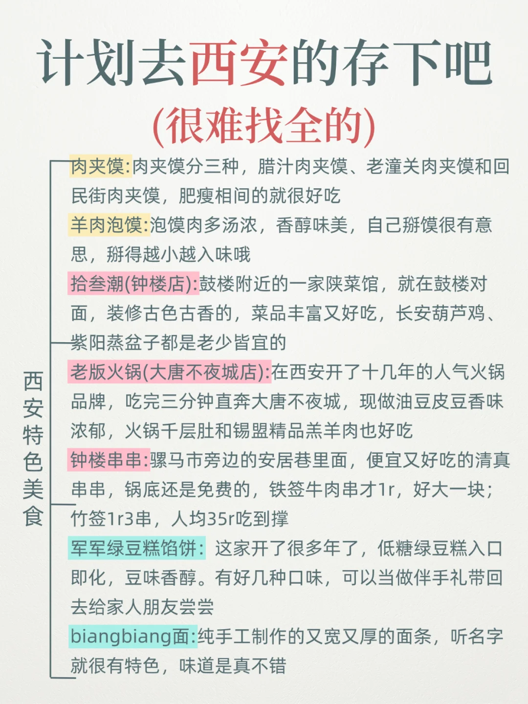 寒假春节要来💃西安旅游的姐妹,提前参考