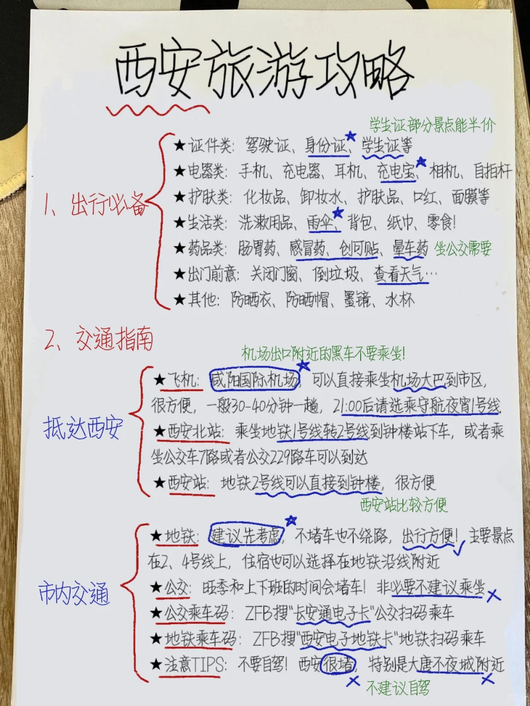 大学生连夜写的西安四日游攻略‼️一定要看