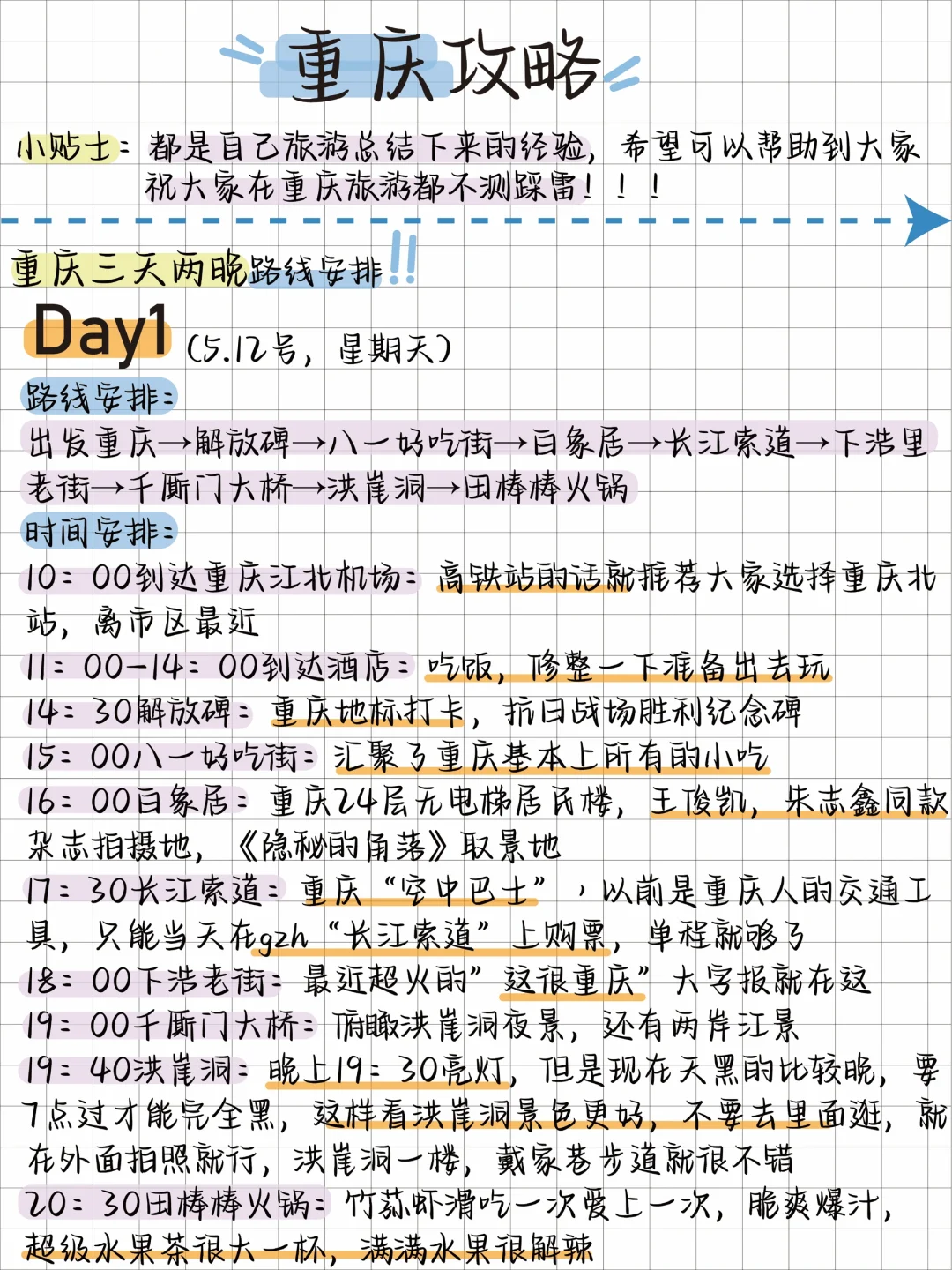 被J人闺蜜整理的重庆三日游攻略震惊💩了