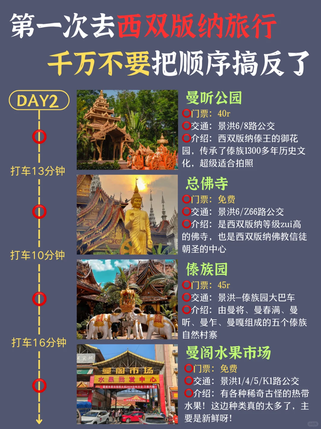 超全西双版纳懒人攻略‼️路线都给你整理好啦
