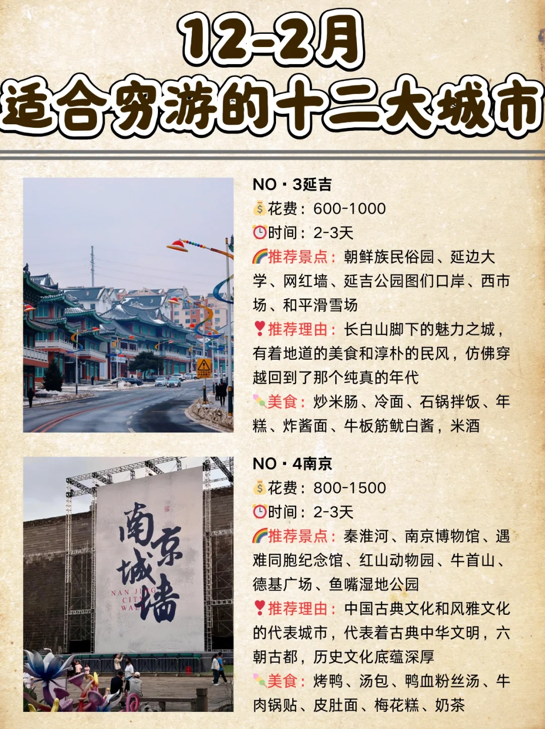 12-2月适合“穷游”的1⃣2⃣大城市