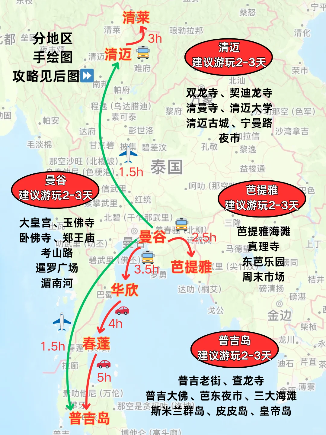 泰国不知道去哪玩❓看这篇就够了！