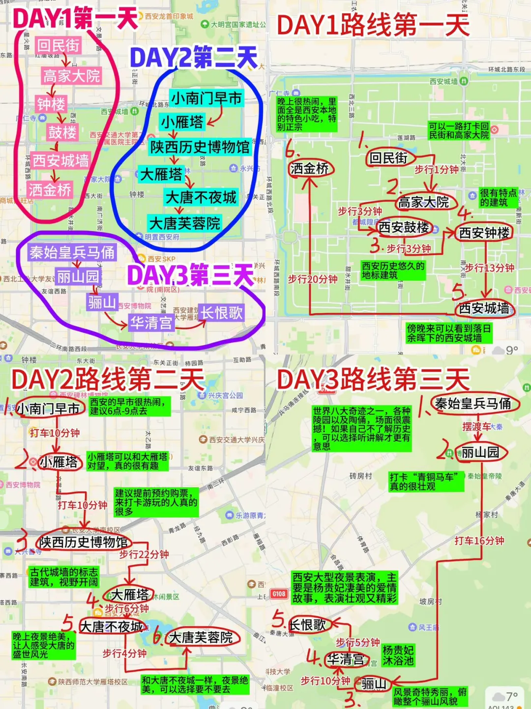 淡季去西安旅游！J人男友做的攻略太全面了