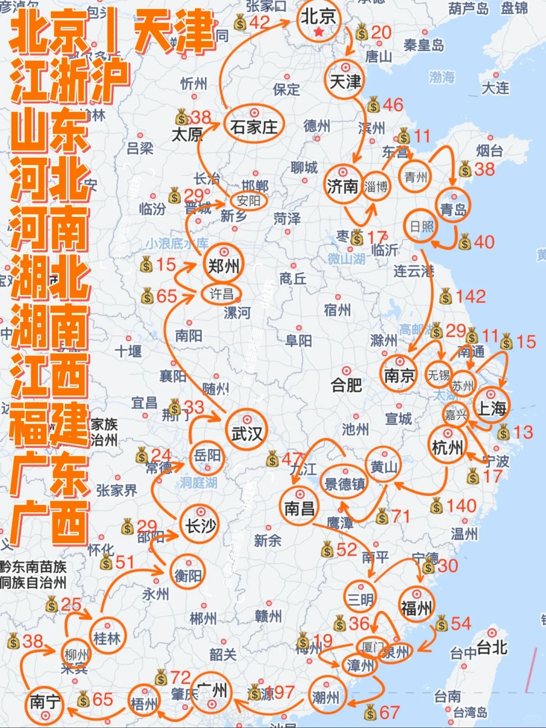 3️⃣5️⃣城环游路线，花费1600+