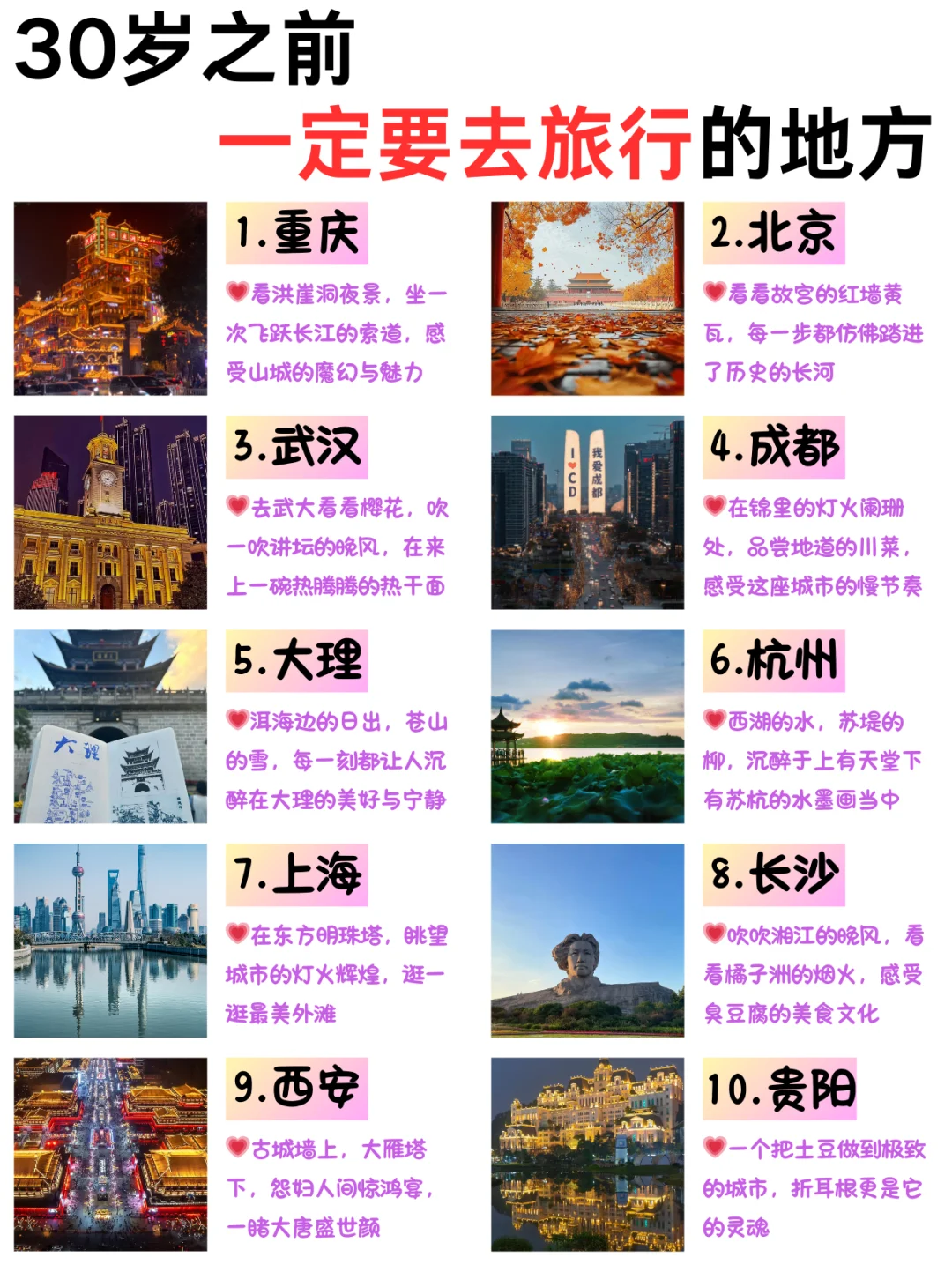30岁之前一定要去的城市➕美食打卡