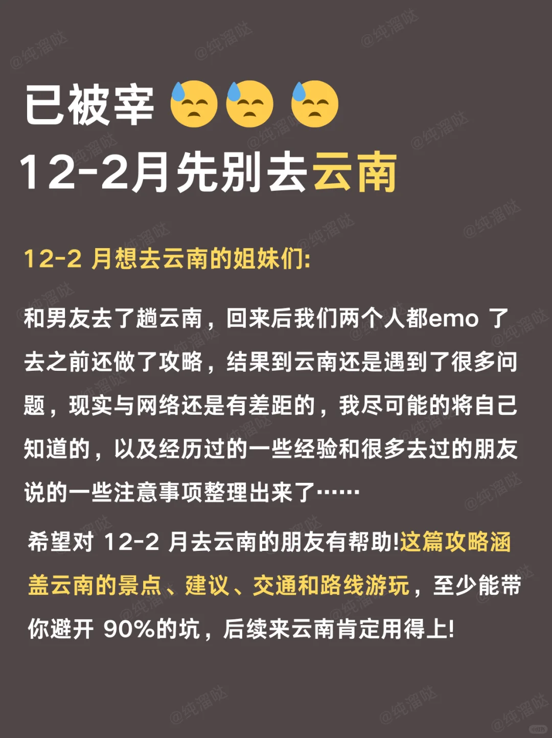 勇闯云南已回😭云南旅游，不做攻略你别来