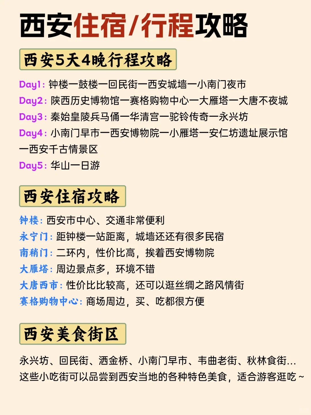 确定了，春节去西安旅游，攻略已做照着玩！