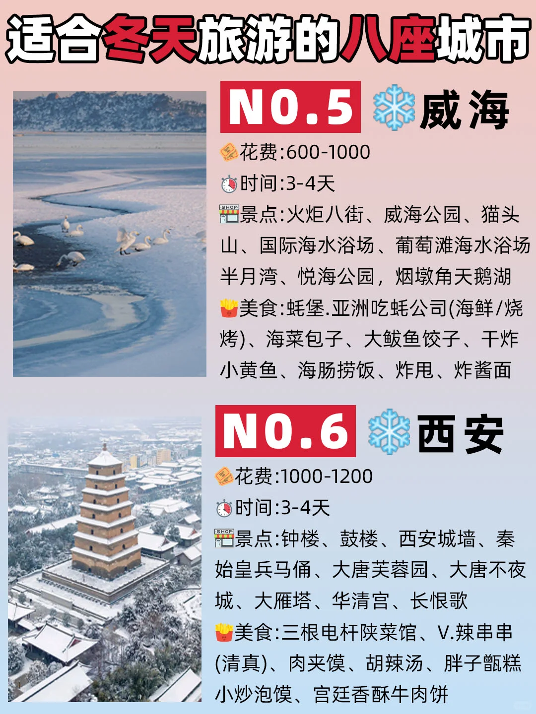 适合冬天去的8⃣大城市，每一个都超美🍀