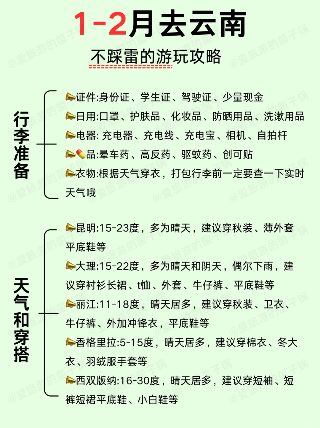 终于把云南旅游说明白了‼️